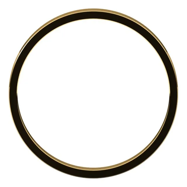 14K Yellow Gold Flat Ultra-Light Wedding Band, 2 mm Wide