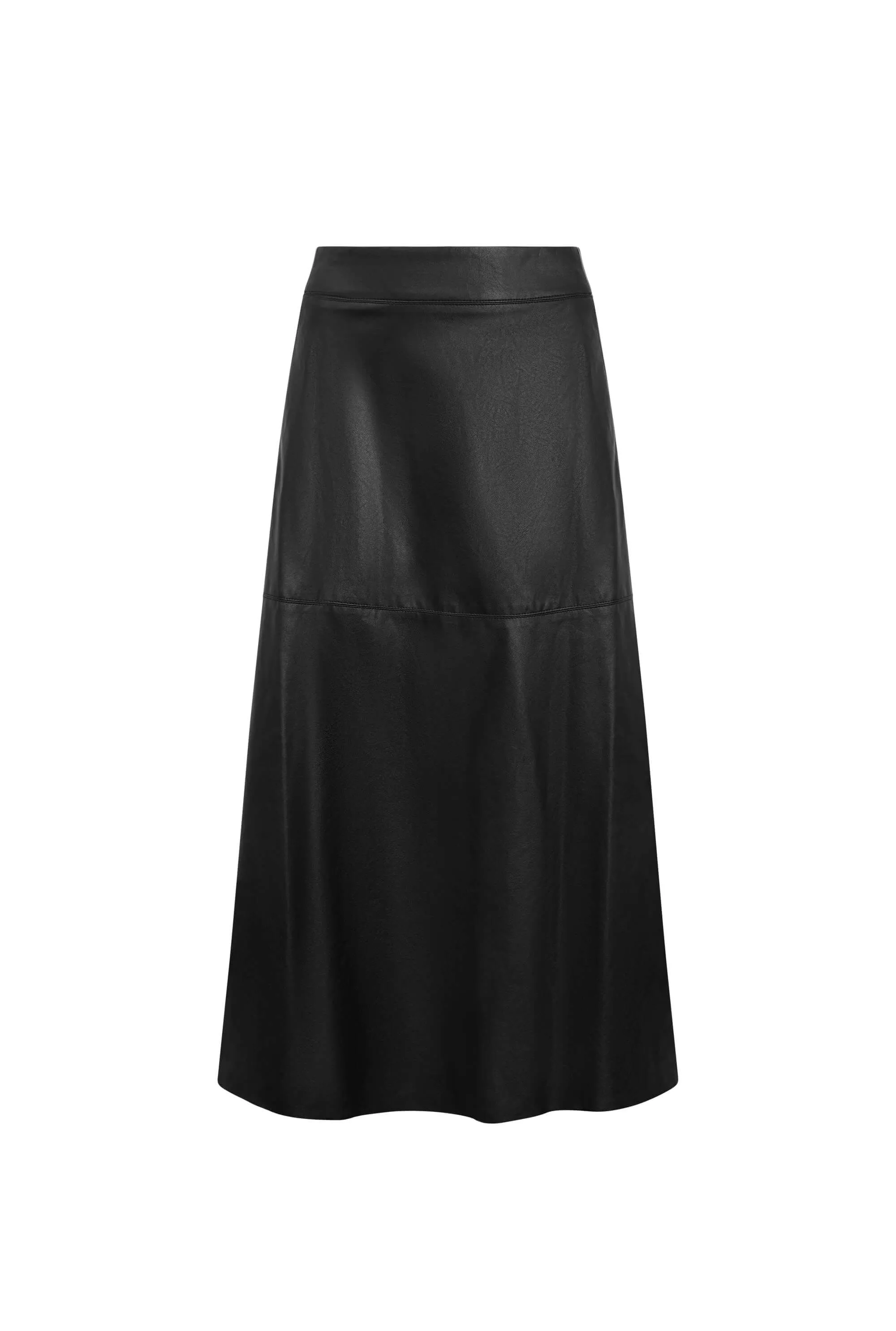 A Line Faux  Leather Skirt