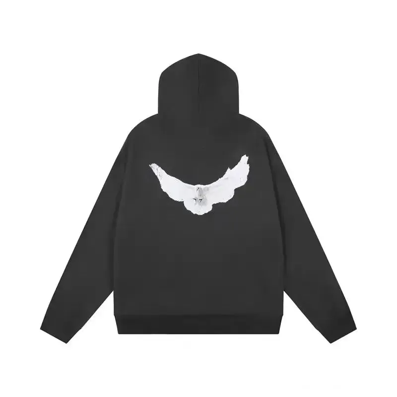 Back To School Joskaa Streetwear Clothing Men Women Harajuku Vintage Dove Graphic Printed Pullover Hoodie Gothic Casual Oversized Sweatshirt Y2K Tops