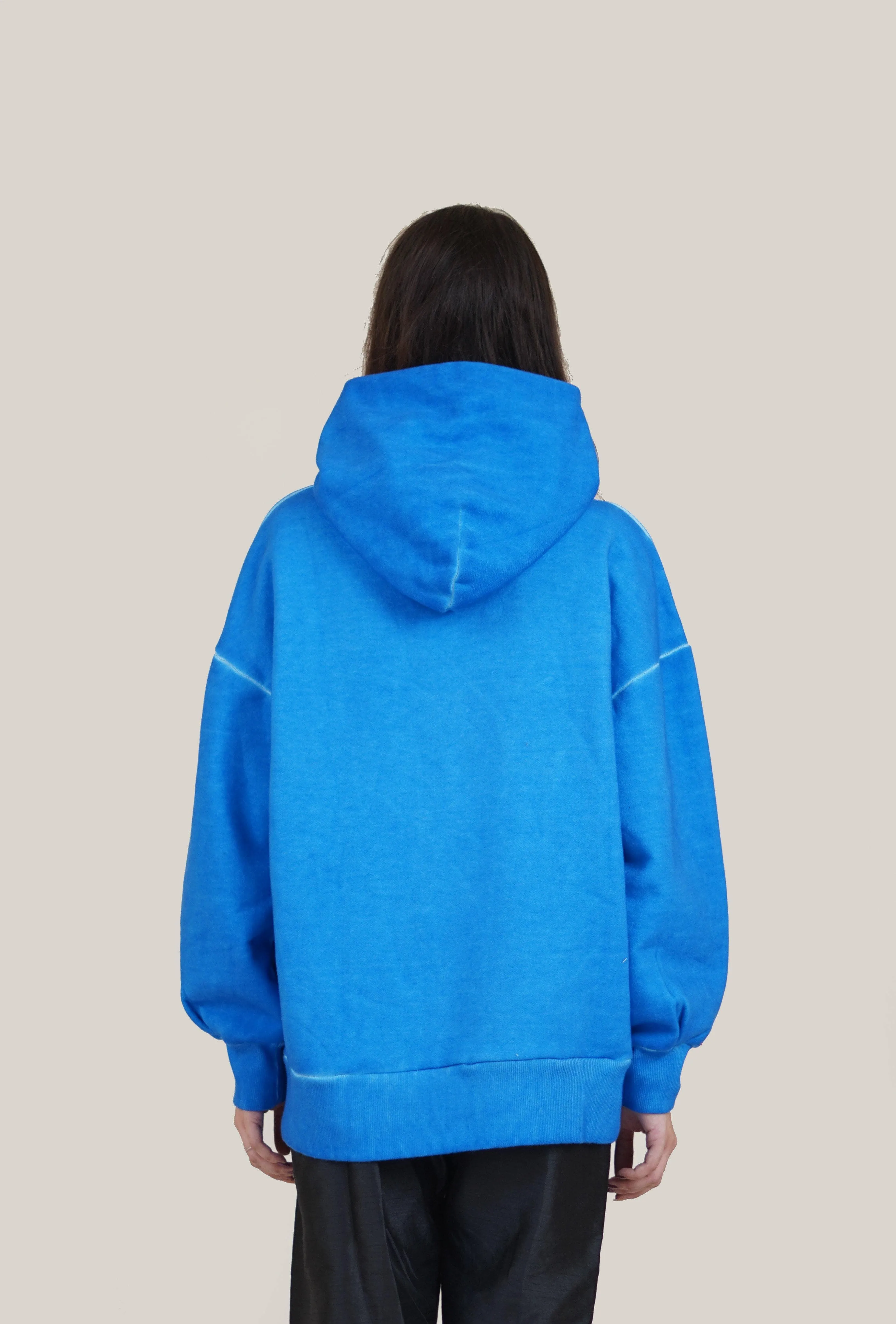 Blue Oil Wash Hoodie