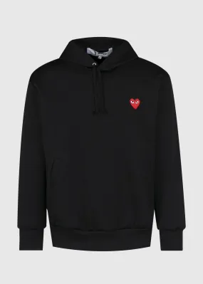 CDG PLAY: PULLOVER HOODIE [BLACK]