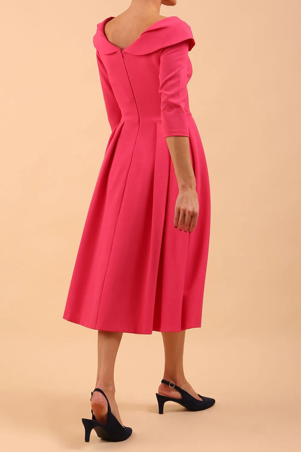 Chesterton 3/4 Sleeve A-Line Dress