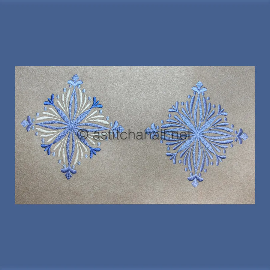 Damask Winter Snowflakes Combo