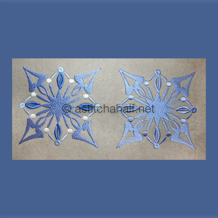 Damask Winter Snowflakes Combo