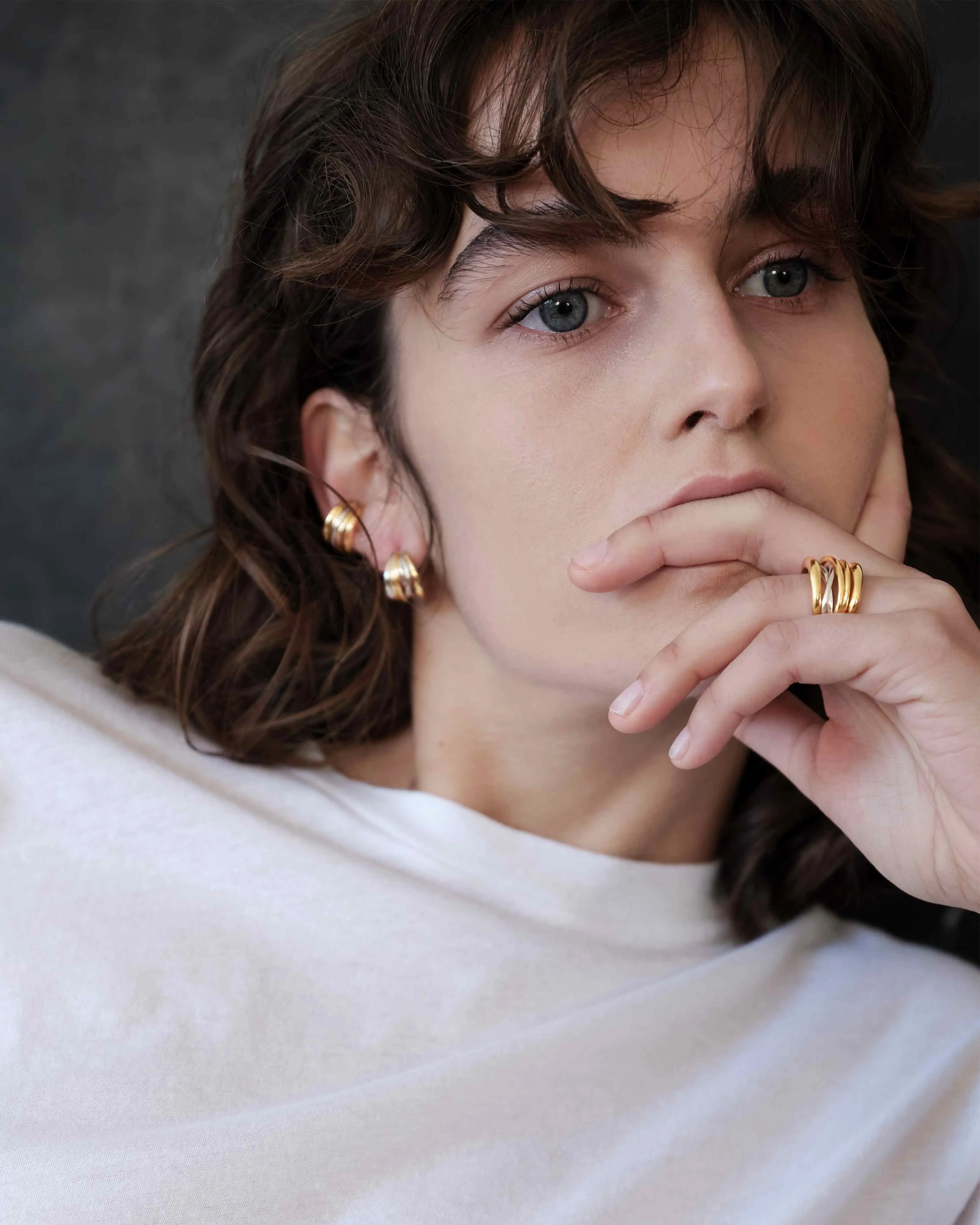 Dynasty Ear Cuff - Gold & Silver