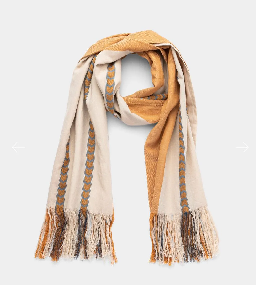 Gold Cotton Scarf / Shawl - Help Break the Cycle of Poverty!