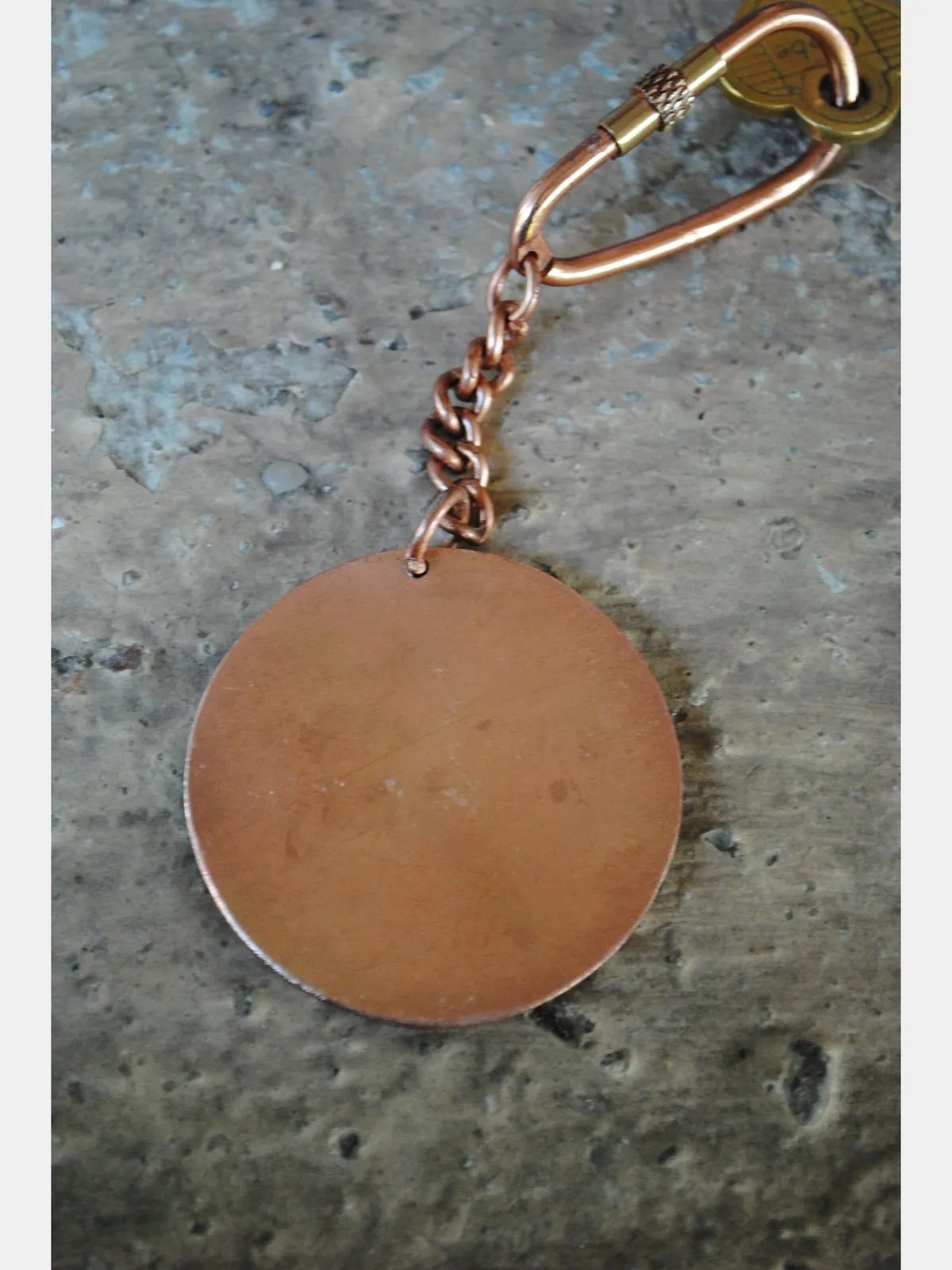 Handcrafted Copper Enamel Keychains (Set of 3) - Flower/Heart/Egg