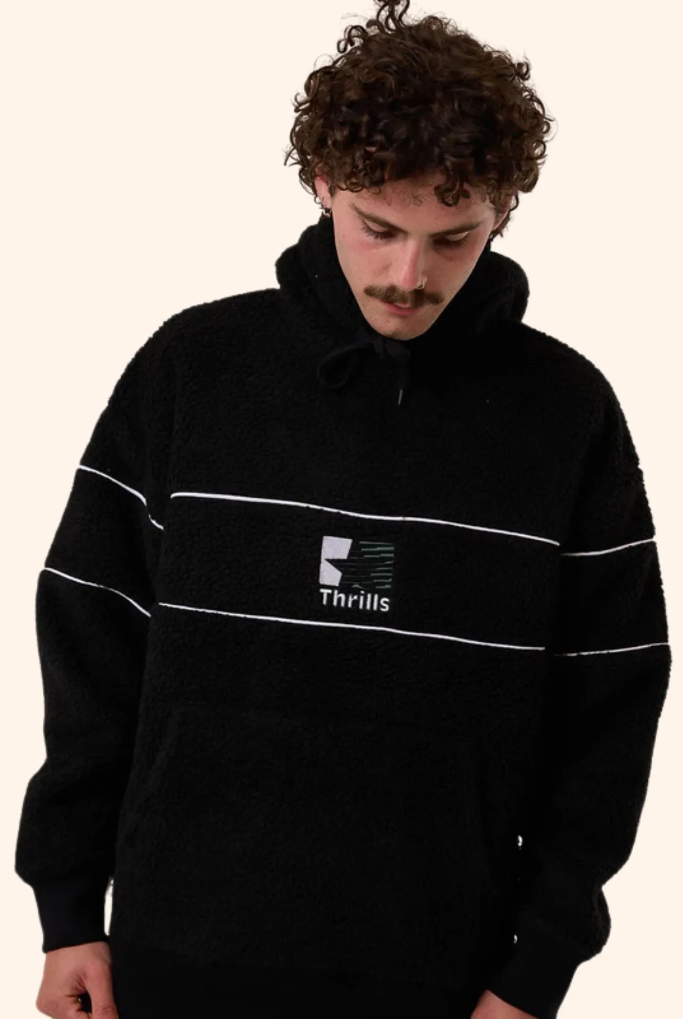 Hazed Slouch Hood Polar Fleece