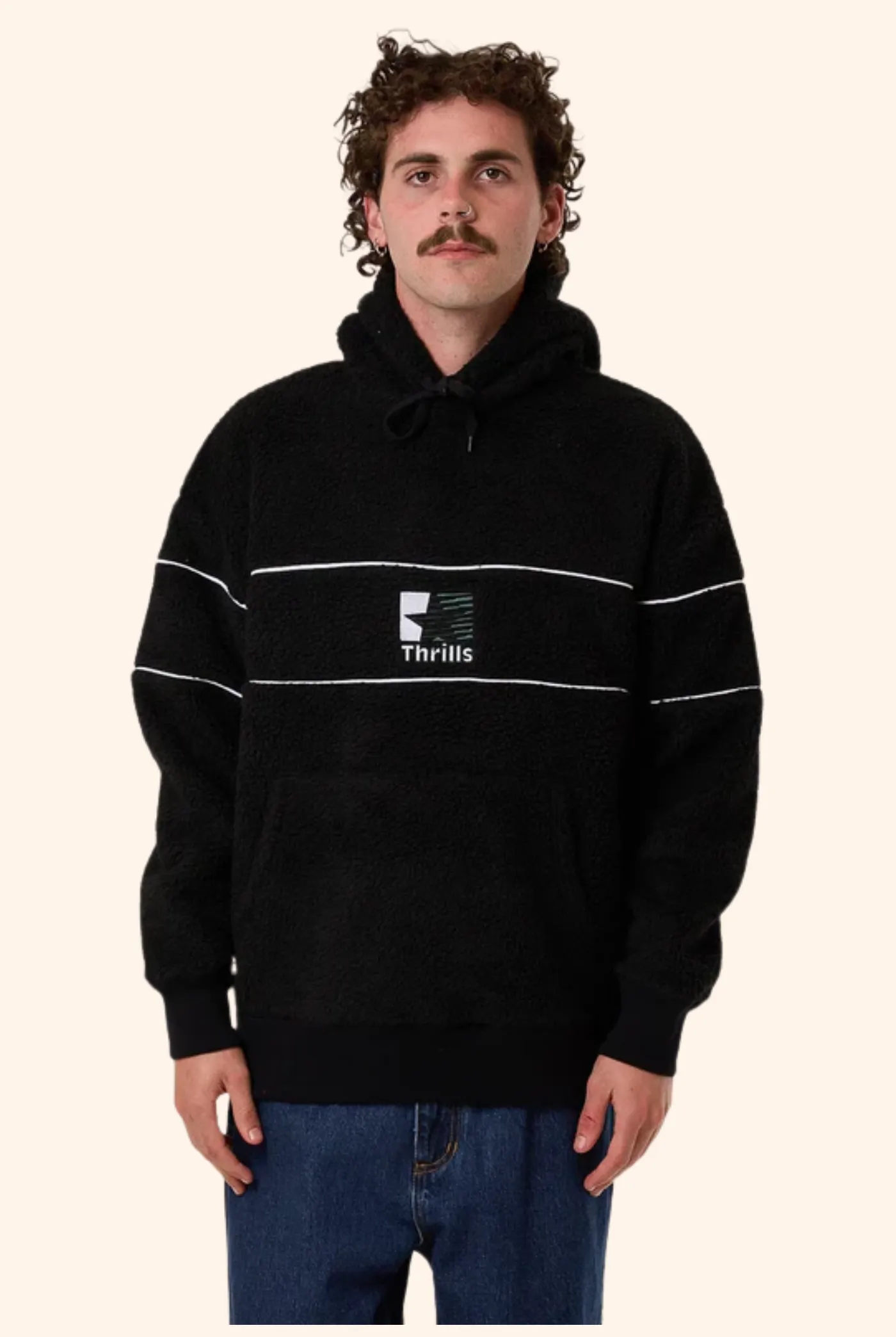 Hazed Slouch Hood Polar Fleece