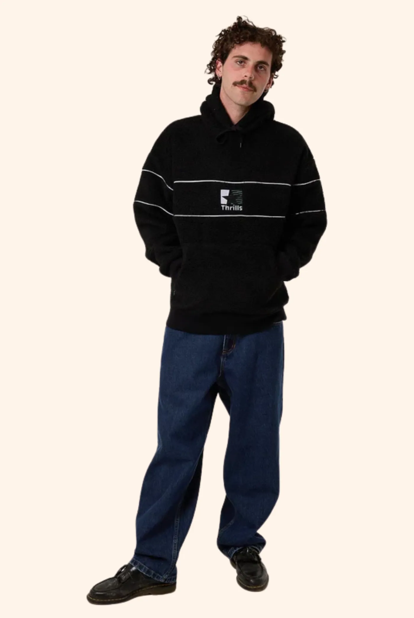 Hazed Slouch Hood Polar Fleece