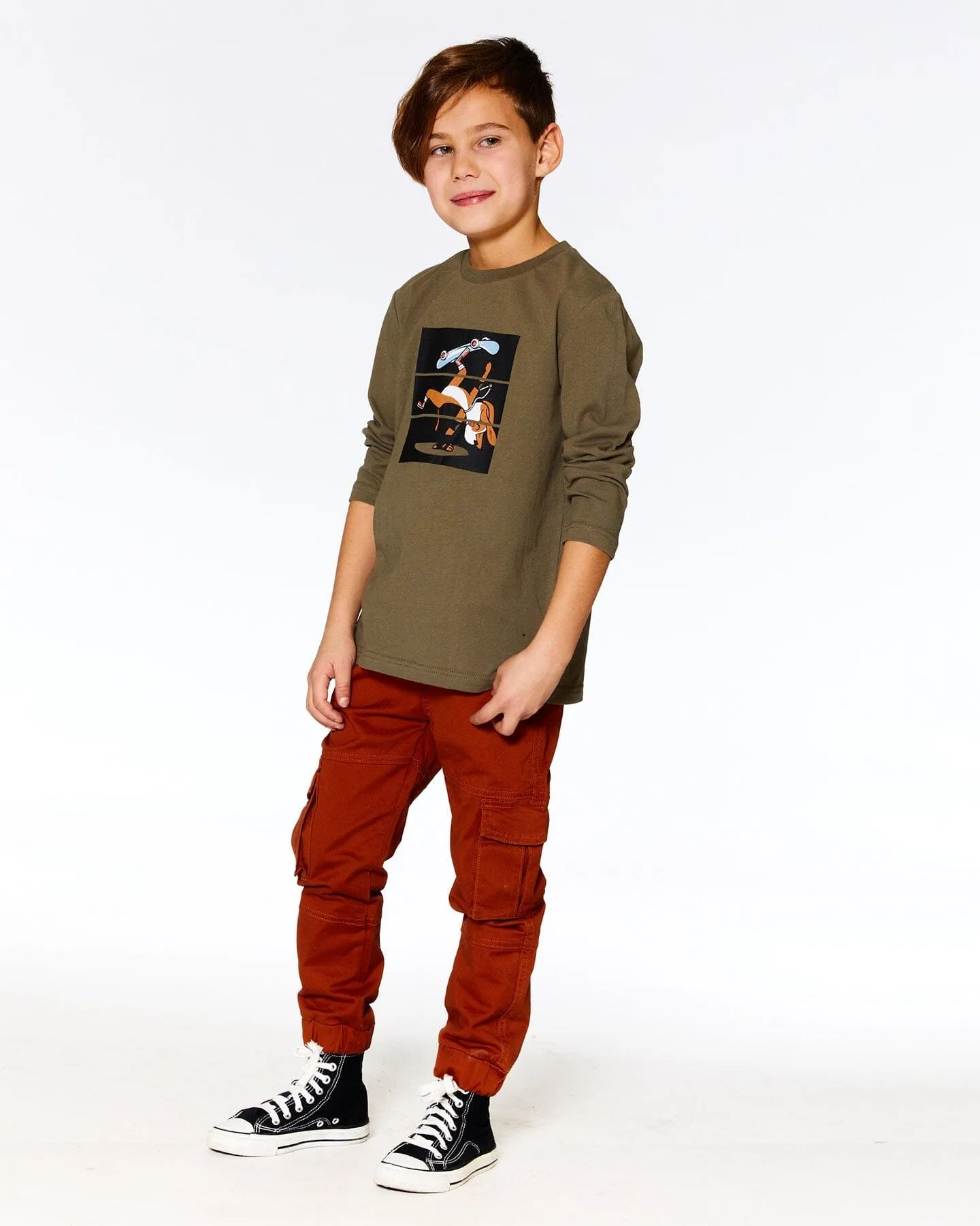 Jersey T-shirt With Print Grape Leaf