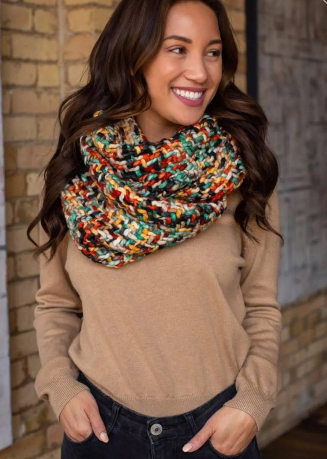 Loom Yarn Infinity Scarf