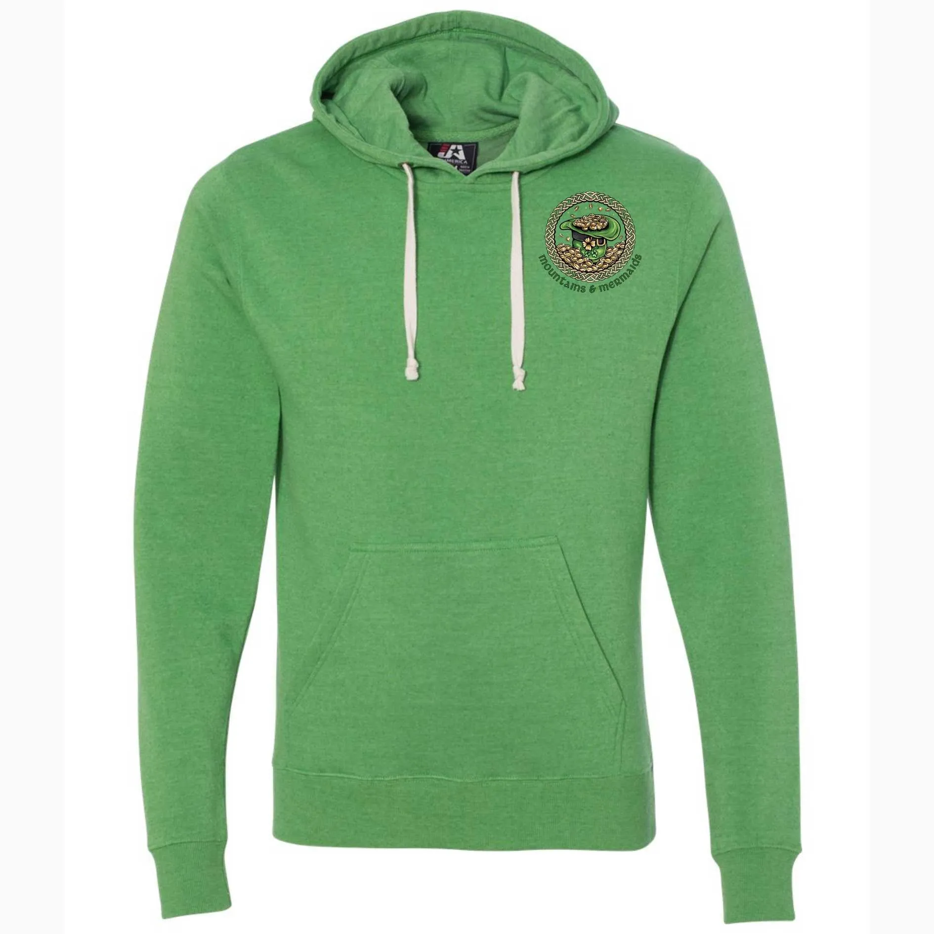 Luck Of The Mermaids Fleece Pullover Hoodie (Green)