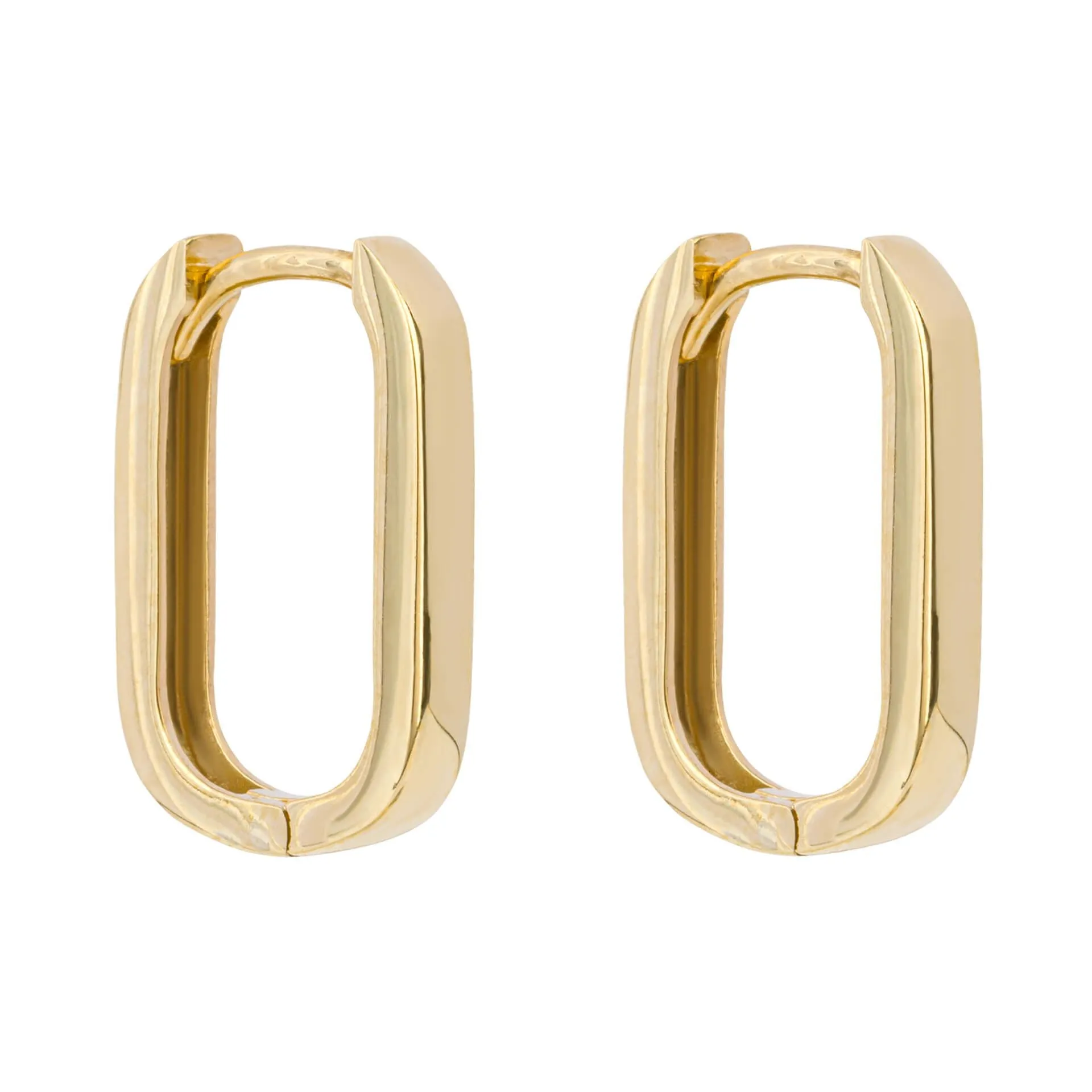 MILENA U Shape Hoop Earrings in 9ct Gold
