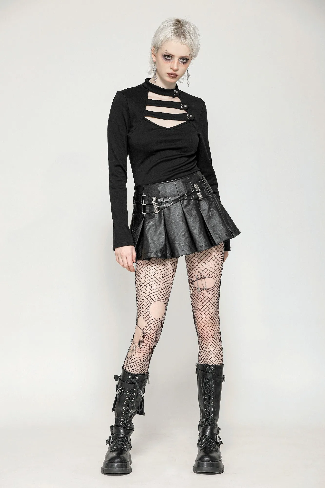 Minimalist Punk Versatile Top TW562