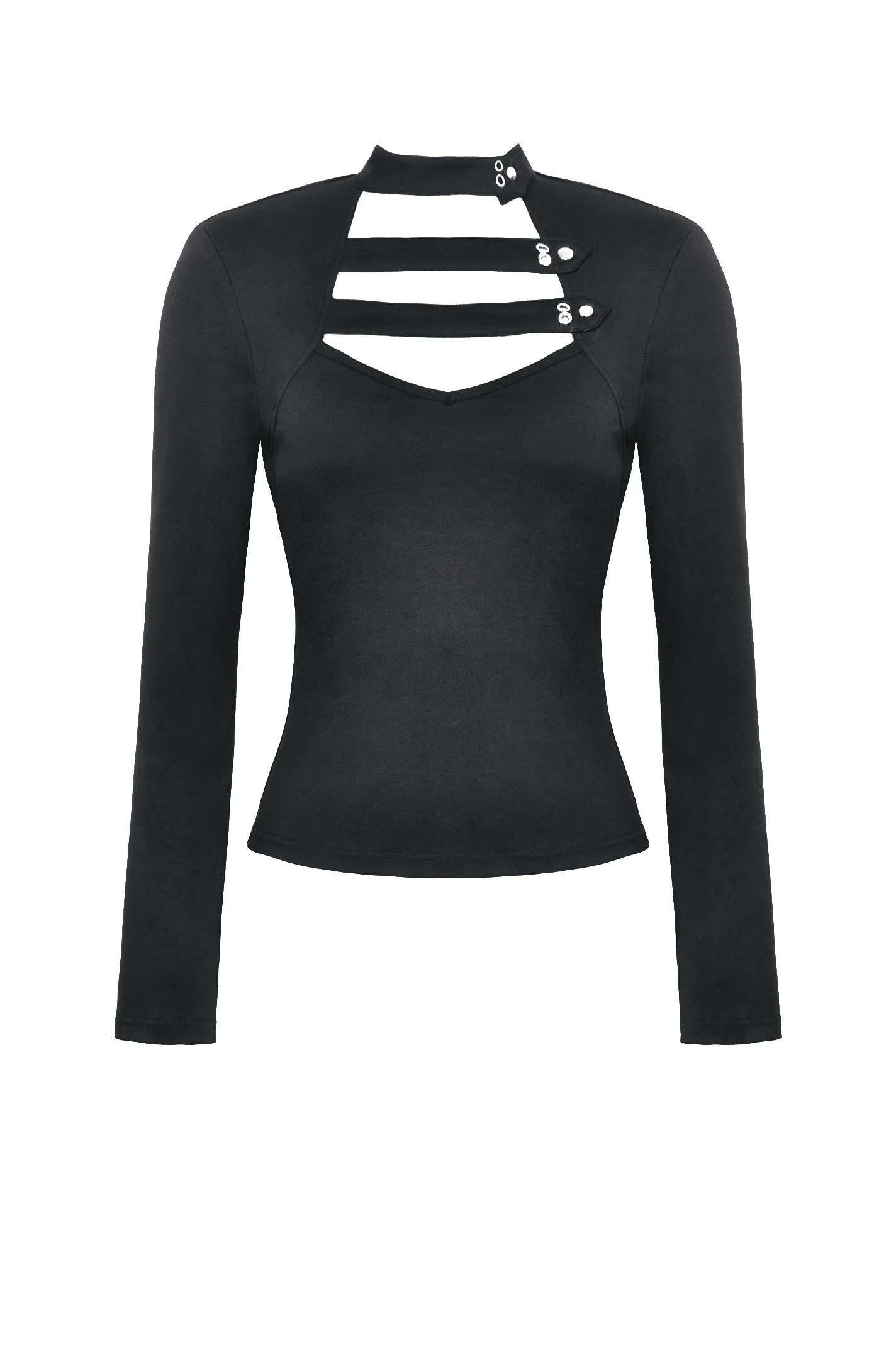 Minimalist Punk Versatile Top TW562