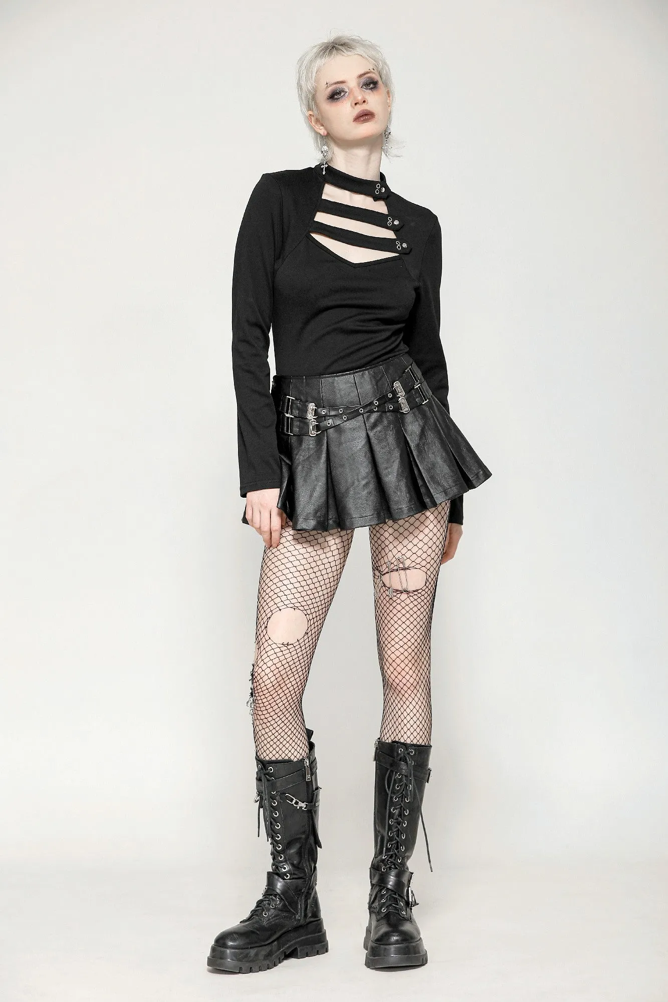 Minimalist Punk Versatile Top TW562