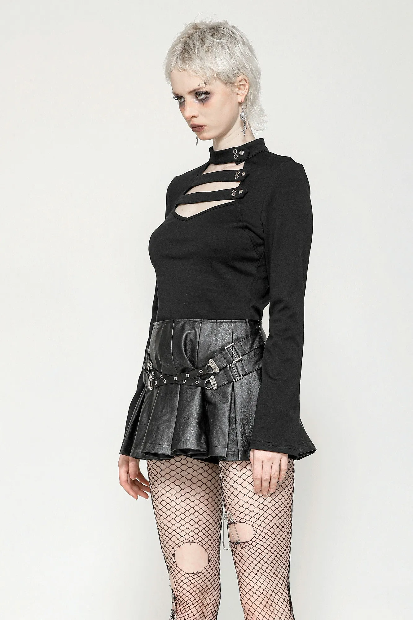 Minimalist Punk Versatile Top TW562