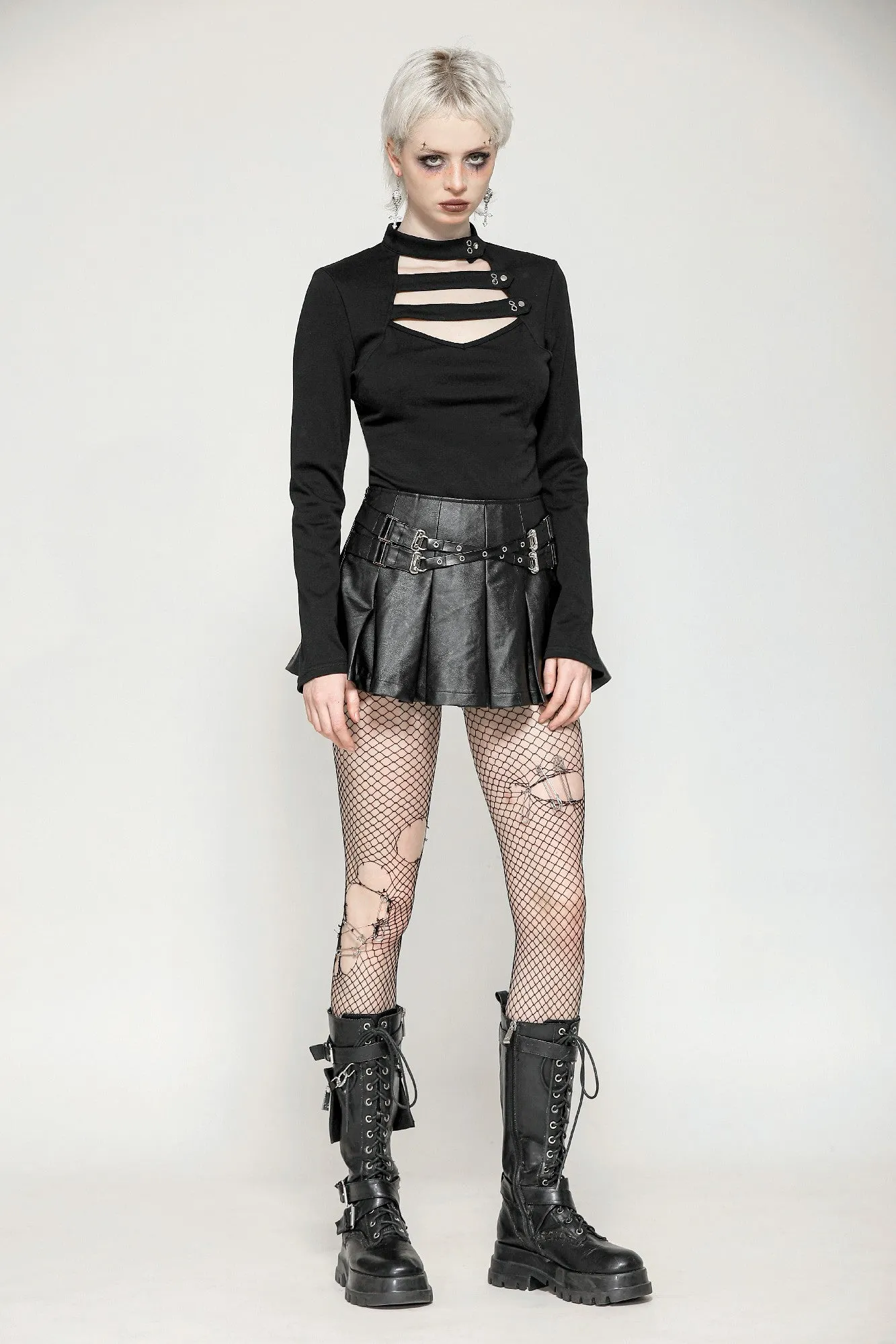 Minimalist Punk Versatile Top TW562