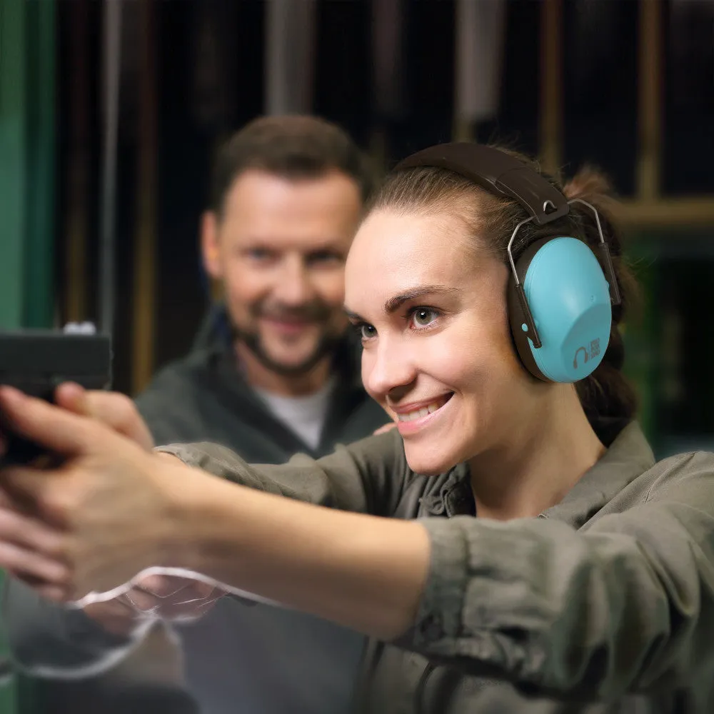 Pro For Sho 34dB NRR Noise Reduction Earmuffs - Lightweight Design - Standard Size Teal