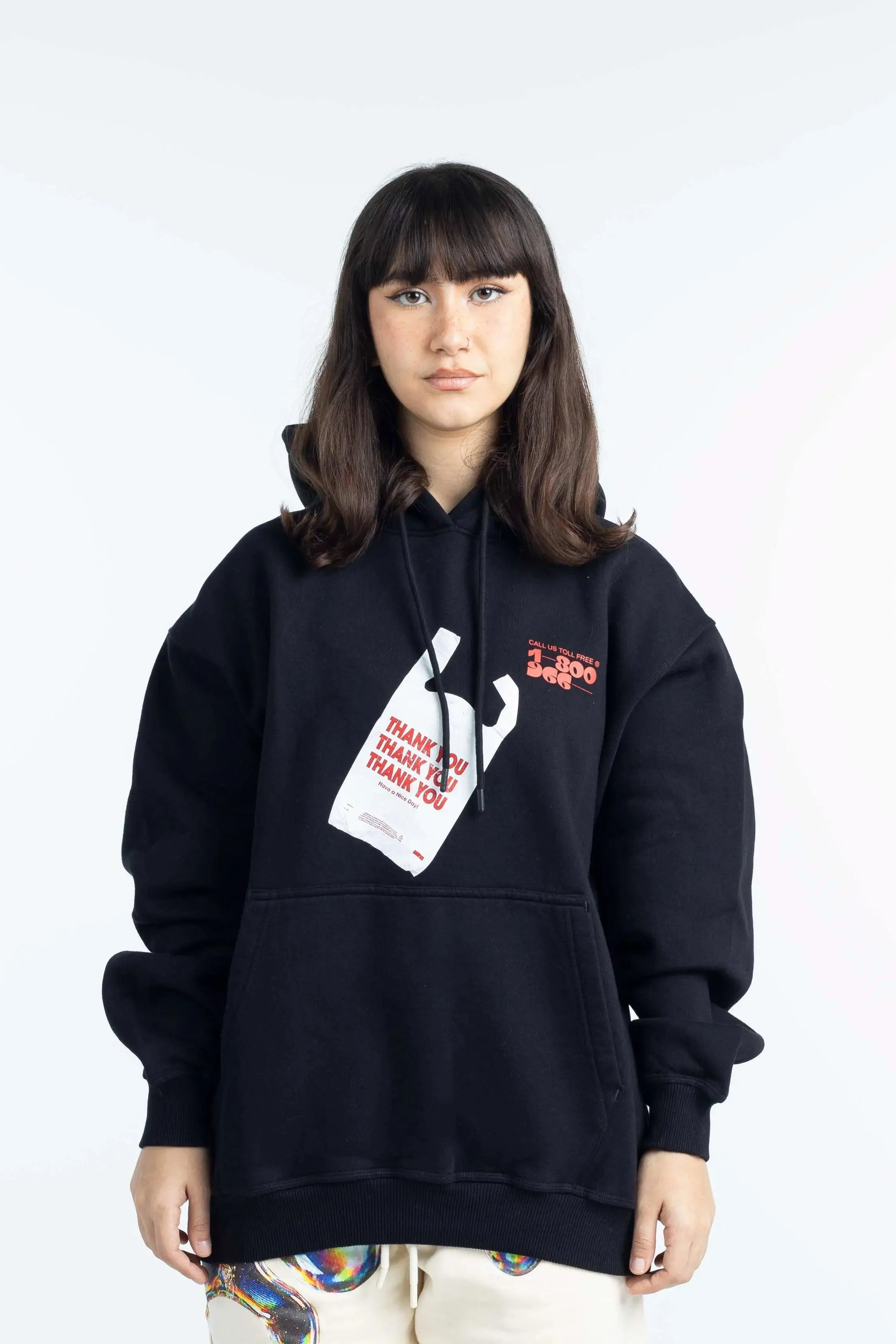 "BAD SHOPPING" Hoodie  - Black
