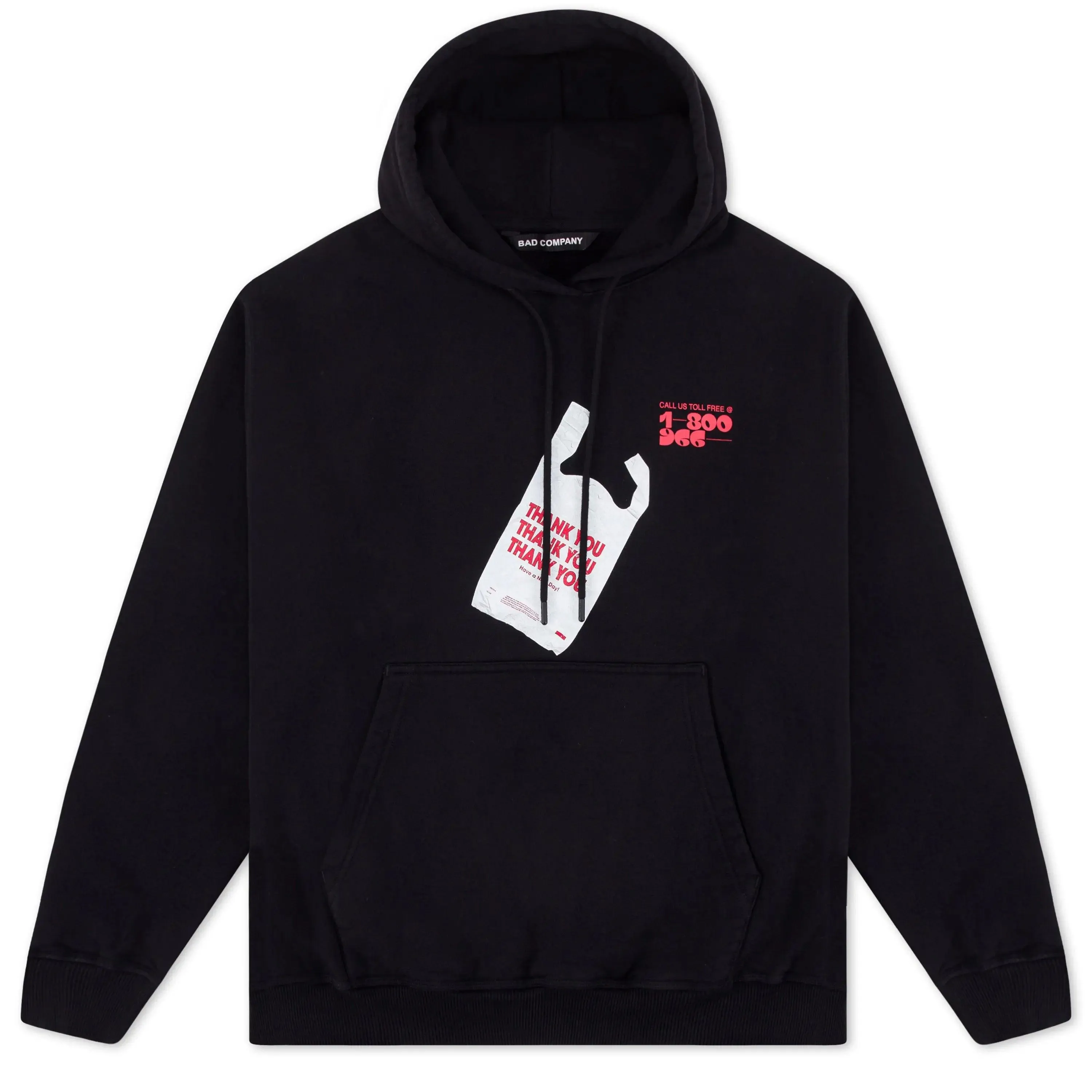 "BAD SHOPPING" Hoodie  - Black