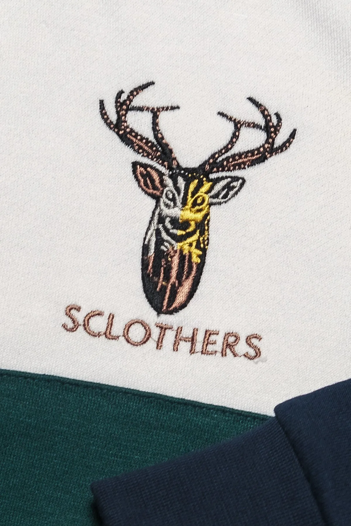 Sclothers Embroidered Tri Color Hoodie (Plus Size) - W22 - UH0014P