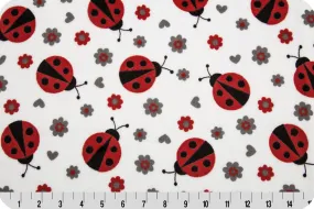 Shannon Fabric - 58/60" wide/2.5mm - Ladybug Digital Cuddle® Scarlet - sold by the 1/2 yard