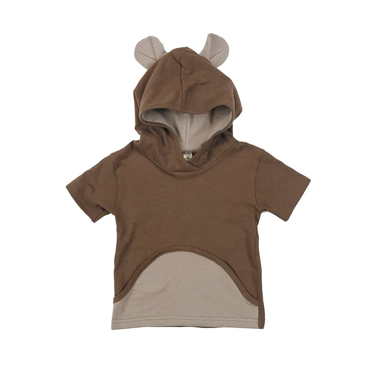 Short Sleeve Bear Hoodie Tee