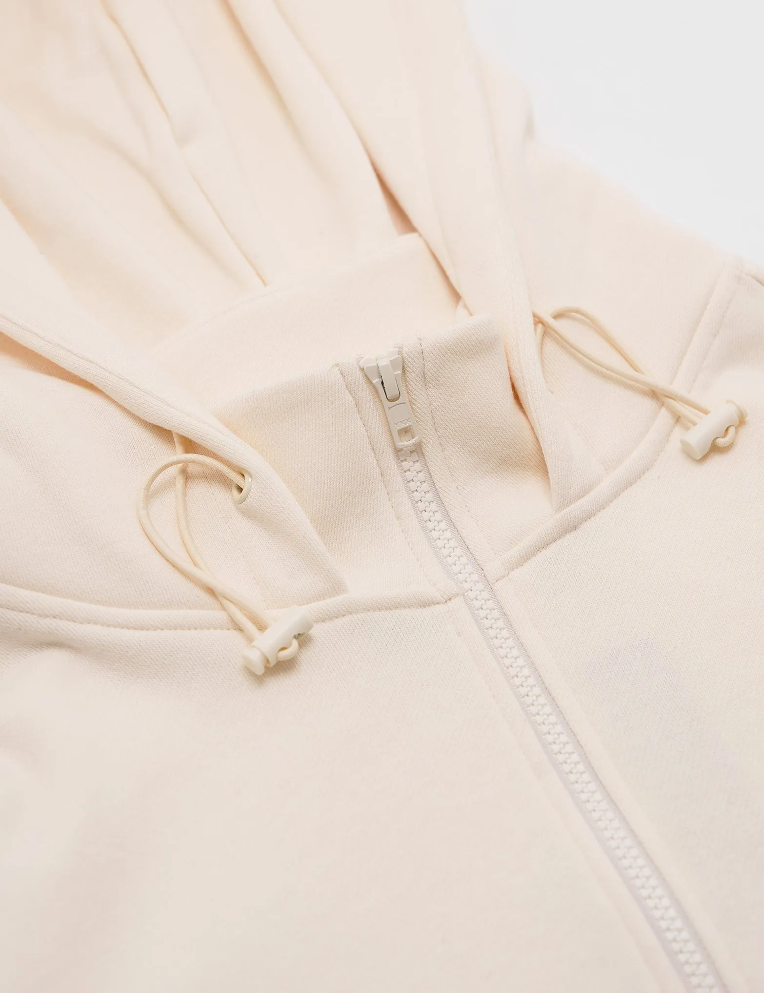 SKOOP® Basiks Oversized Zip Up Hoodie Bone White
