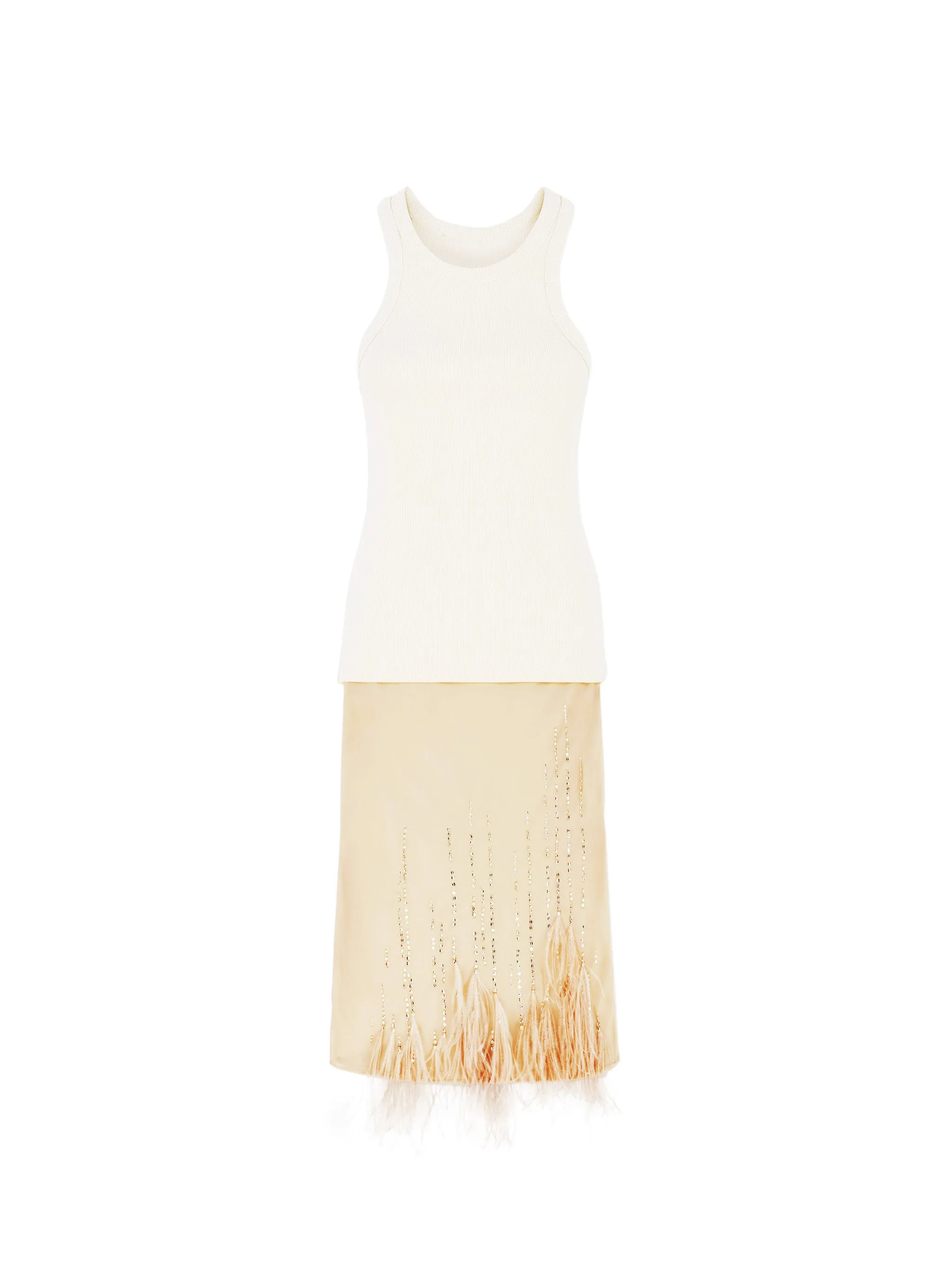 Two-Tone Midi Dress
