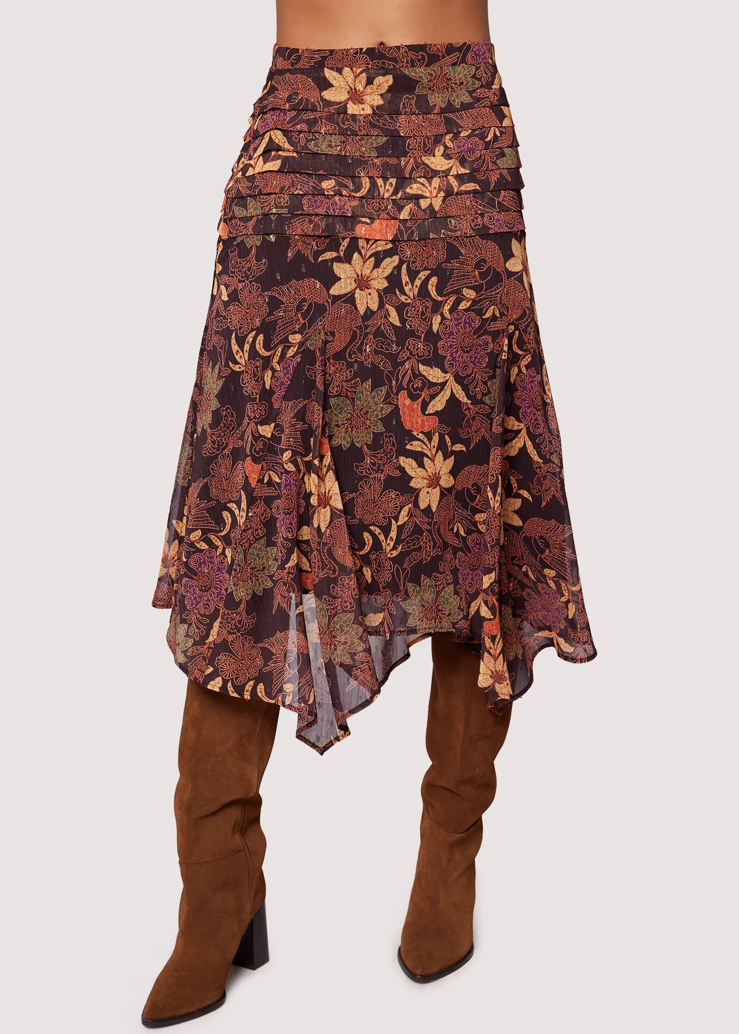 Wild Bergamot Midi Skirt