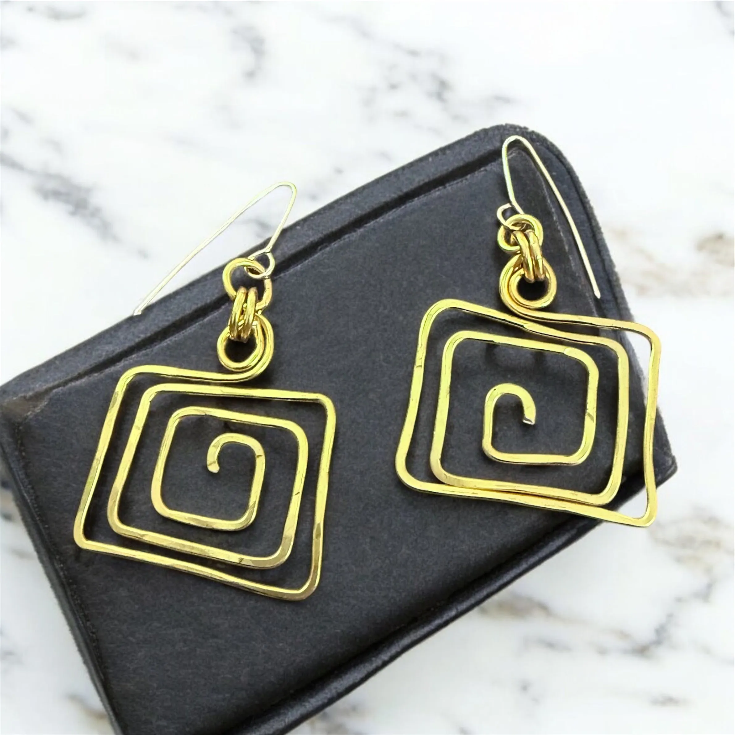 Wire Square Earrings