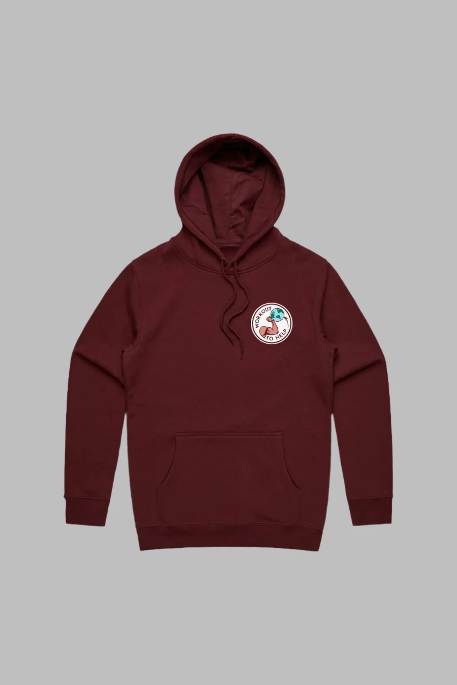 Workout To Help Pullover Hoodie - Burgundy