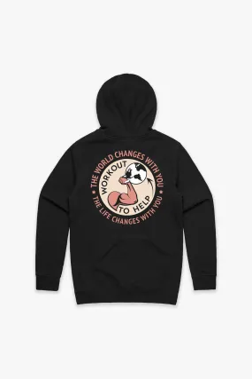 Worlds Changes With You Pullover Hoodie - Black