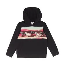 Wrangler Girls Black with Horse Scene Pullover Hoody