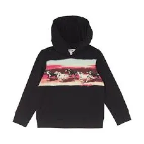 Wrangler Girls Black with Horse Scene Pullover Hoody