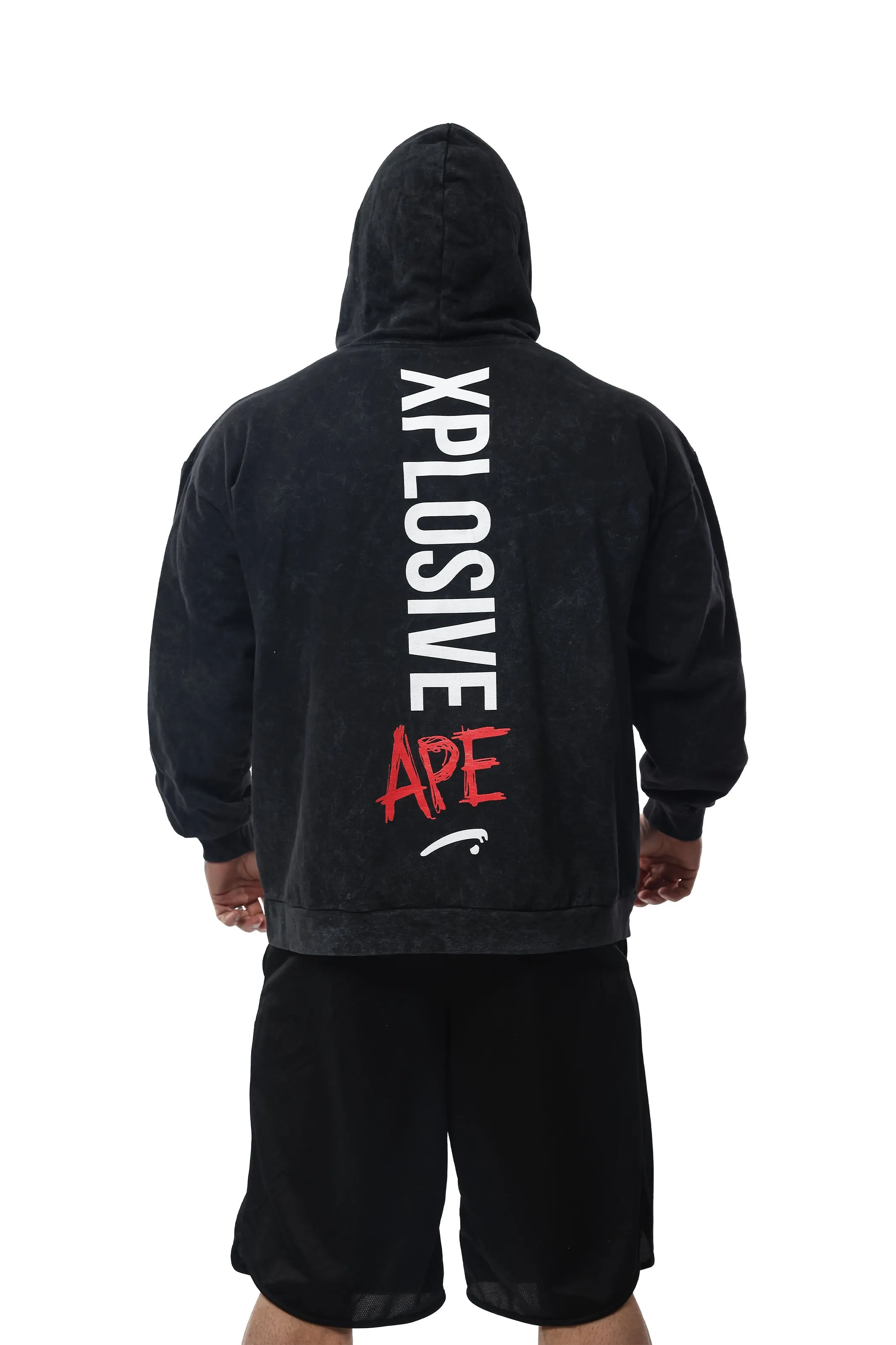 XAPE Graffiti Acid Wash Hoodie